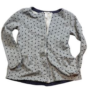 Crewcuts Casual Cardigan Grey Polka Dot Size 12